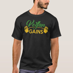 Vegan Gains Eat Vegetables and Fruits Vegetarian T-shirt
