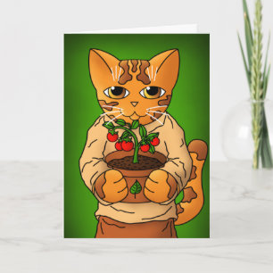 Vegan Gardener Cat Kaart