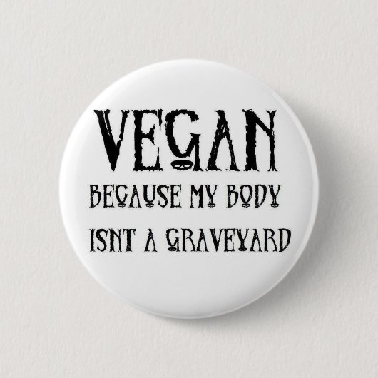 Vegan Graveyard Ronde Button 5,7 Cm (Voorkant)