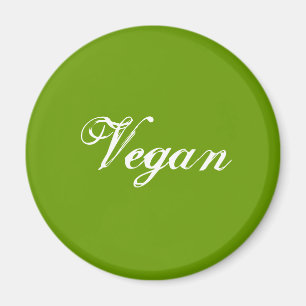 Vegan. Green. Slogan. Custom Magneet