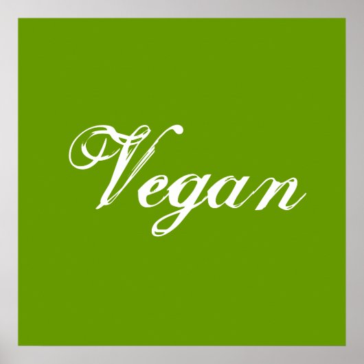 Vegan. Green. Slogan. Custom Poster (Voorkant)
