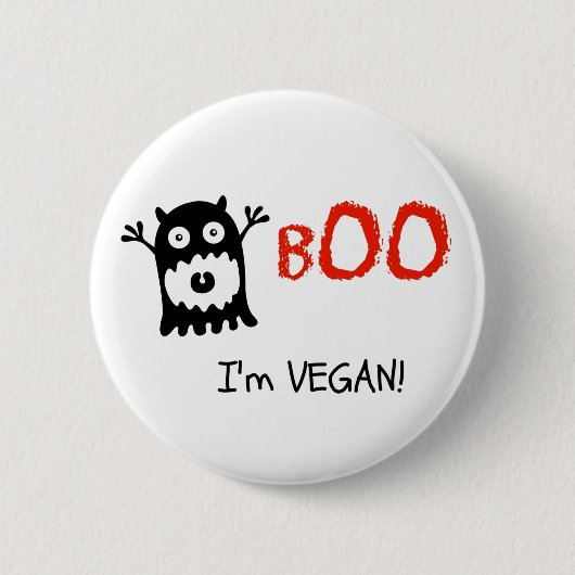 Vegan Halloween Button (Voorkant)
