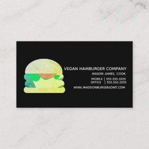 Vegan Hamburger Joint Hub Restaurant Visitekaartje