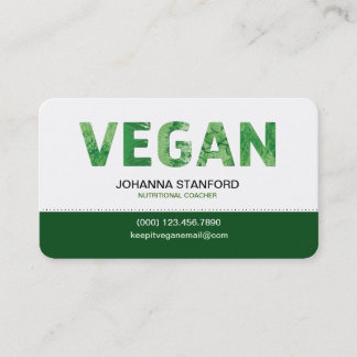 Vegan Happy Quote Business Visitekaartje
