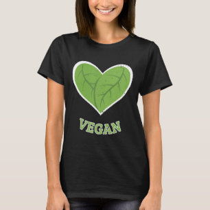 Vegan Hart Blad Grappige Vegans Vegetariërs Gezond T-shirt