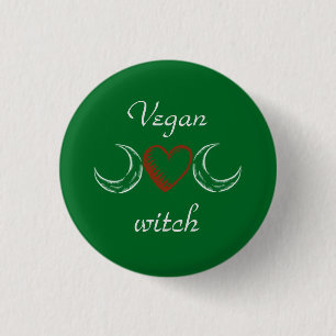 Vegan heks ronde button 3,2 cm