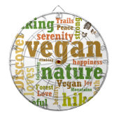Vegan Hiker Hiking Word Cloud Dartbord (Voorkant)