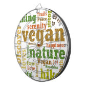 Vegan Hiker Hiking Word Cloud Dartbord (Voorkant Rechts)