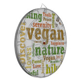 Vegan Hiker Hiking Word Cloud Dartbord (Voorkant Links)