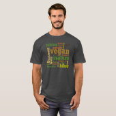Vegan Hiker Randonnée Word Cloud T-shirt (Devant entier)