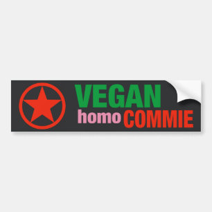 Vegan Homo Commie bumpersticker
