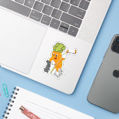 Vegan Ice hockey Ice hockey stick Sticker (Laptop met iPhone)