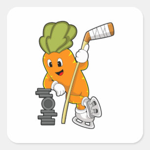 Vegan Ice hockey Ice hockey stick Vierkante Sticker