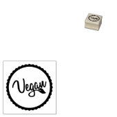 Vegan Identification for Food Vendors Rubberstempel (Gestempeld)