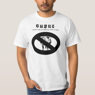 Vegan: Ik eet niets met een gezicht - shirt