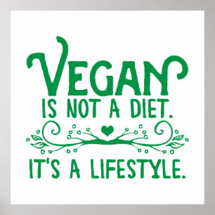 Vegan is geen Diet Poster