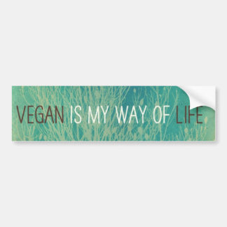 Vegan is mijn manier van leven - groen plant ontwe bumpersticker