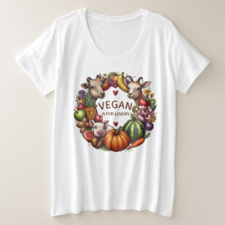 Vegan is voor liefhebbers van dieren grote maat t-shirt