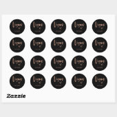 Vegan Item | Modern Casual script en hartslag Ronde Sticker (Vel)