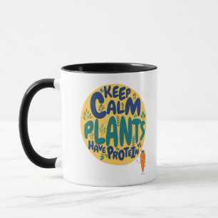 Vegan Keep Calm Planten Hebben Eiwitten Vegetarisc Mok