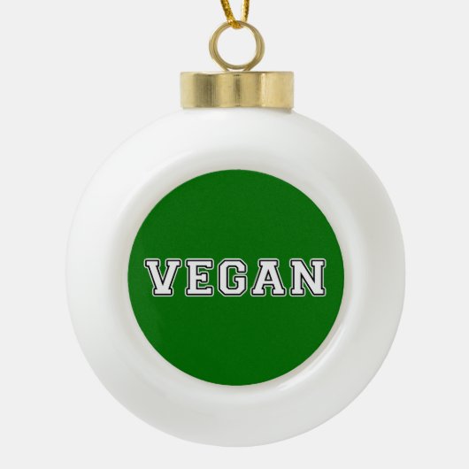 Vegan Keramische Bal Ornament (Voorkant)