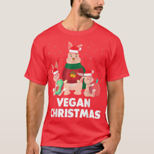 Vegan Kerstmis Avocado Lover Vegetarian Diet Xmas T-shirt