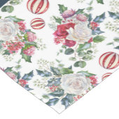 Vegan Kerstretro blauw en gouden wijnbloem Korte Tafelloper (Hoek)