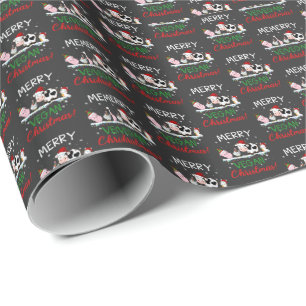 Vegan kerstwrapping paper cadeaupapier