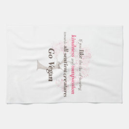 Vegan Kindness en compassie Theedoek