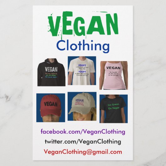 VEGAN Kleding Flyers (Voorkant)