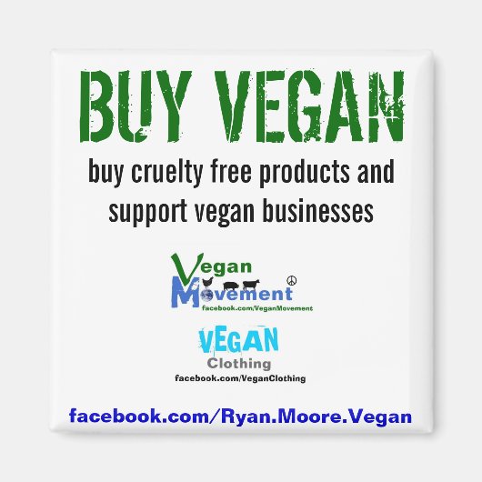 VEGAN KOPEN MAGNEET (Voorkant)