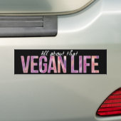Vegan Life Bumpersticker (Op auto)