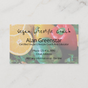 Vegan Lifestyle Coach Visitekaartje