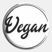 Vegan Logo Classic Round Sticker (Voorkant)