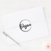 Vegan Logo Classic Round Sticker (Envelop)