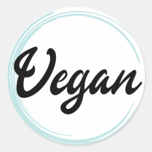Vegan Logo Classic Round Sticker