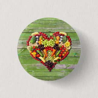 VEGAN LOVE - uw hart Ronde Button 3,2 Cm