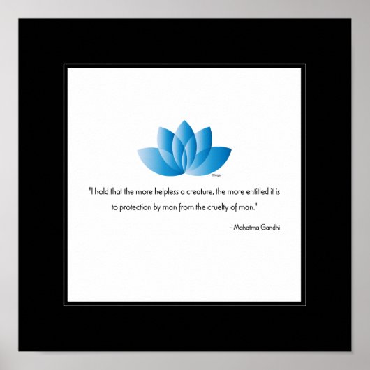 Vegan, Mahatma Gandhi - Wall Decor Poster (Voorkant)