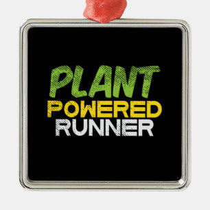 Vegan - met Plant aangedreven Runner Metalen Ornament