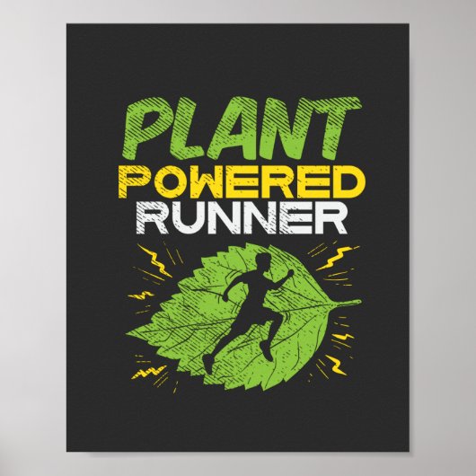 Vegan - met Plant aangedreven Runner Poster (Voorkant)