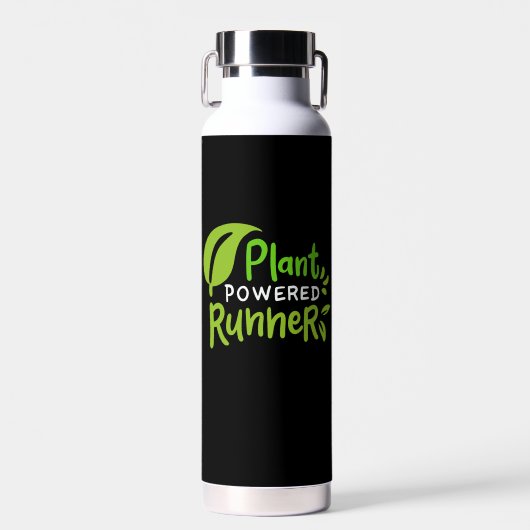 Vegan - met Plant aangedreven Runner Waterfles (Voorkant)