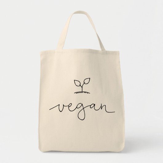 Vegan Minimalistics Tote Bag (Voorkant)