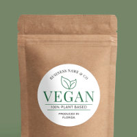 Vegan Moderne Plante Basé Boulangerie Étiquette pr