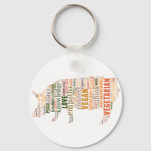 Vegan mosaic sleutelhanger