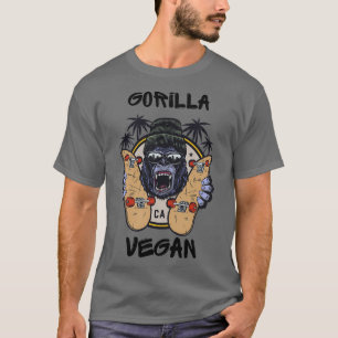 Vegan Muscle Gym Vegan Lifestyle Gorilla 1 T-shirt