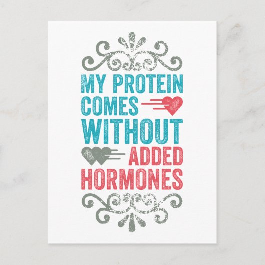 Vegan No Added Hormones Briefkaart (Voorkant)