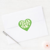 Vegan OK groen Hart Sticker (Envelop)