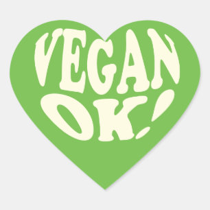 Vegan OK groen Hart Sticker