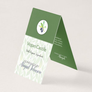 Vegan Olijfolie Thuisgemaakte Bad & Lichaam Label Kaart
