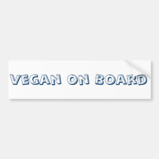 Vegan on Board Bumpersticker
